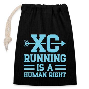 Cadeau de course XC amusant Édition XC Runner - Sac cadeau en coton avec cordon (14 x 20 cm) - noir - Devant