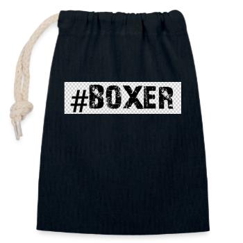 Boxer - Verschließbarer Geschenkbeutel aus Baumwolle (14x20cm) - Navy - Vorne