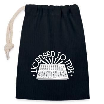 Lizenz zum mixen - Sound Engineer - Verschließbarer Geschenkbeutel aus Baumwolle (14x20cm) - Navy - Vorne