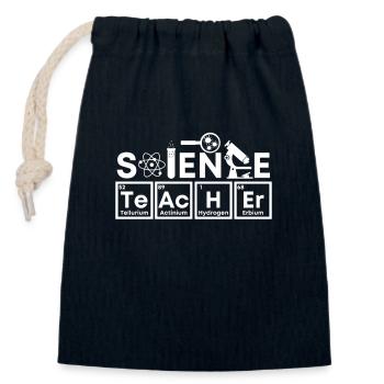 Physik, Biologie, Chemie Naturwissenschaften - Verschließbarer Geschenkbeutel aus Baumwolle (14x20cm) - Navy - Vorne