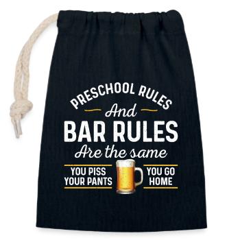 Bartender Mixologist Preschool - Verschließbarer Geschenkbeutel aus Baumwolle (14x20cm) - Navy - Vorne