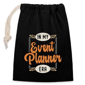 Events Coordinator In My Event Planner Organizer - Closable cotton gift bag (14x20cm) - black - Front
