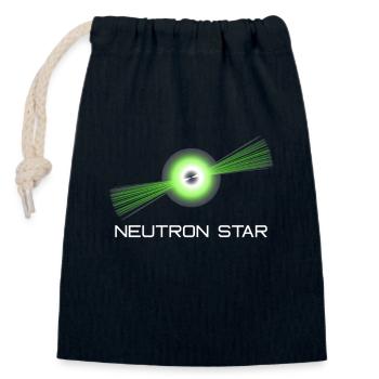 Univers scientifique des étoiles à neutrons - Sac cadeau en coton avec cordon (14 x 20 cm) - bleu marine - Devant