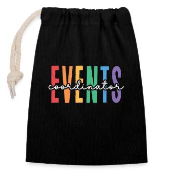 Events Coordinator Wedding Planner Event Manager - Closable cotton gift bag (14x20cm) - black - Front