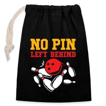 Bowling Bowler Bowling Skittles Bowling Ball - Closable cotton gift bag (14x20cm) - black - Front