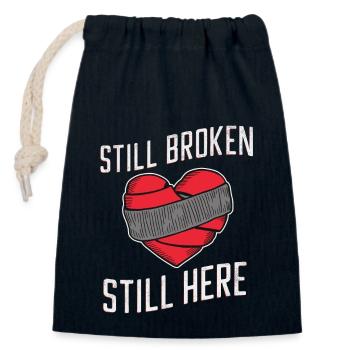 Revival emo et mode alternative pour Scene Kids - Sac cadeau en coton avec cordon (14 x 20 cm) - bleu marine - Devant