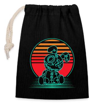 Voodoo - Closable cotton gift bag (14x20cm) - black - Front