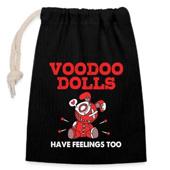 Voodoo - Closable cotton gift bag (14x20cm) - black - Front
