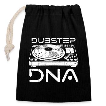 Musique Dubstep - Sac cadeau en coton avec cordon (14 x 20 cm) - noir - Devant