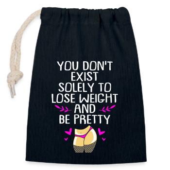 Body Positivity - Verschließbarer Geschenkbeutel aus Baumwolle (14x20cm) - Navy - Vorne