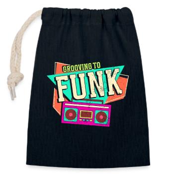 Funk Musik - Verschließbarer Geschenkbeutel aus Baumwolle (14x20cm) - Navy - Vorne
