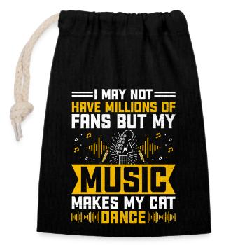Musician Songwriter Singer Musician Music Music Pr - Closable cotton gift bag (14x20cm) - black - Front