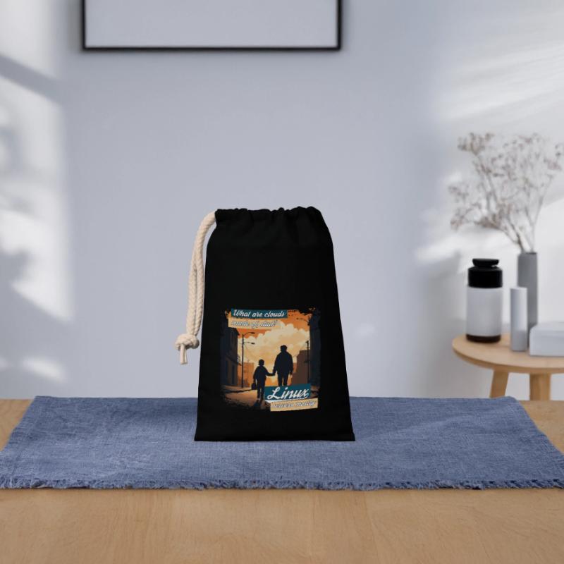 Cloud Wolken Linux Server Admin Nerd Witz Verschließbarer Geschenkbeutel aus Baumwolle (14x20cm)