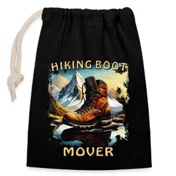 HIKING BOOT MOVER - Closable cotton gift bag (14x20cm) - black - Front