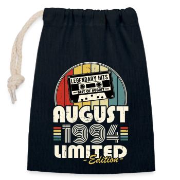 Legendary since August 1994 Vintage Birthday - Closable cotton gift bag (14x20cm) - navy - Front