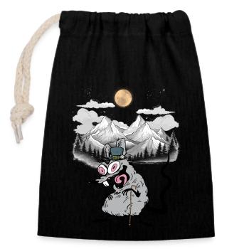 Tyrolienne Randonnée Rat Rats Autriche Suisse - Sac cadeau en coton avec cordon (14 x 20 cm) - noir - Devant