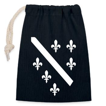 Bosnia Herzegovina Flag BIH Bosna Bosanac - Closable cotton gift bag (14x20cm) - navy - Front