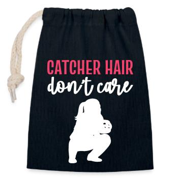 Softball Softball Players - Closable cotton gift bag (14x20cm) - navy - Front