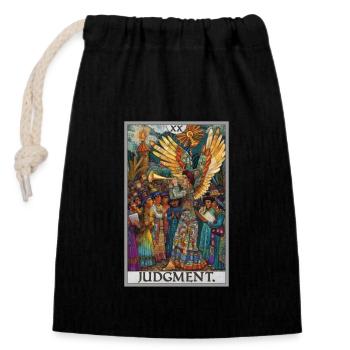 Tarotkarten Tarotkarte 20 Judgment Gericht - Verschließbarer Geschenkbeutel aus Baumwolle (14x20cm) - Schwarz - Vorne