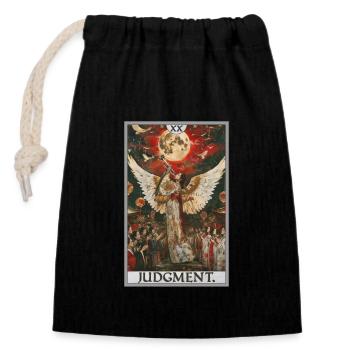 Tarotkarten Tarotkarte 20 Judgment Gericht - Verschließbarer Geschenkbeutel aus Baumwolle (14x20cm) - Schwarz - Vorne