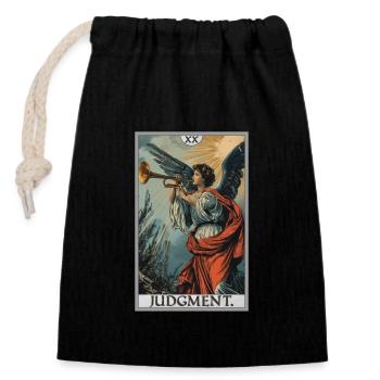 Tarotkarten Tarotkarte 20 Judgment Gericht - Verschließbarer Geschenkbeutel aus Baumwolle (14x20cm) - Schwarz - Vorne