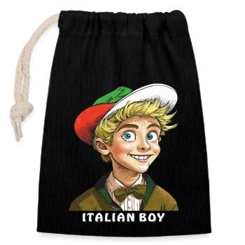 BOY ITALY ITALIAN BOY - Closable cotton gift bag (14x20cm) - black - Front
