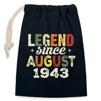 August 1943 Anniversary August 1943 - August 1943 - Closable cotton gift bag (14x20cm) - navy - Front