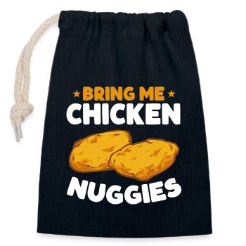Chicken Nugget Lover Chicken Nuggets - Closable cotton gift bag (14x20cm) - navy - Front