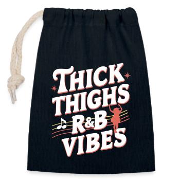 Cuisses épaisses R&B Vibes - Amateurs de R&B des années 90 - Sac cadeau en coton avec cordon (14 x 20 cm) - bleu marine - Devant
