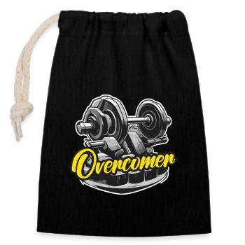 Health Coach Overcomer Gym Teacher Health Coaches - Closable cotton gift bag (14x20cm) - black - Front
