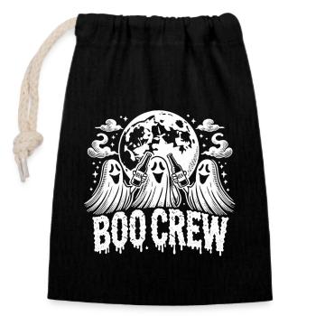 Boo Crew: Geister feiern Halloween - Verschließbarer Geschenkbeutel aus Baumwolle (14x20cm) - Schwarz - Vorne