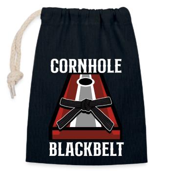 Cornhole Team Bean Bag Player - Verschließbarer Geschenkbeutel aus Baumwolle (14x20cm) - Navy - Vorne