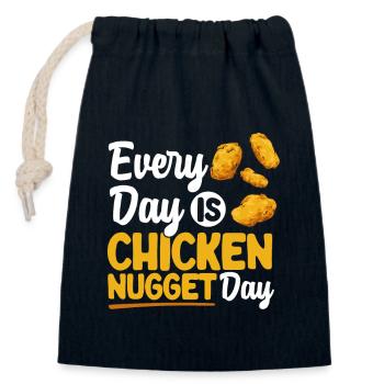 Chicken Nugget Lover Chicken Nuggets - Closable cotton gift bag (14x20cm) - navy - Front