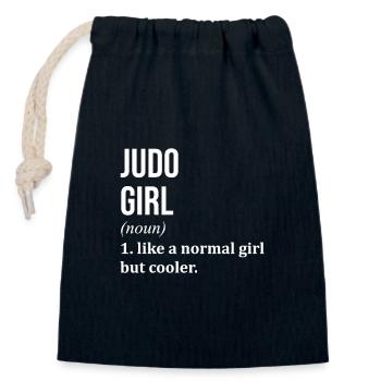 Judo - Verschließbarer Geschenkbeutel aus Baumwolle (14x20cm) - Navy - Vorne