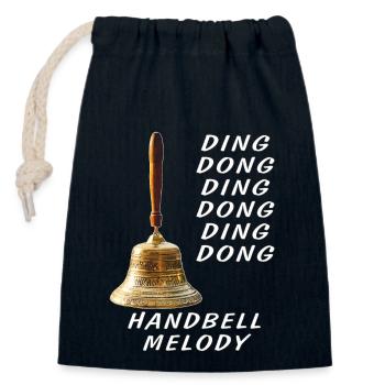DING DONG HANDBELL MELODY - Verschließbarer Geschenkbeutel aus Baumwolle (14x20cm) - Navy - Vorne