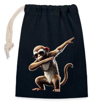 Lustiges Dabbing Affe Primaten Tierliebhaber Dab - Verschließbarer Geschenkbeutel aus Baumwolle (14x20cm) - Navy - Vorne