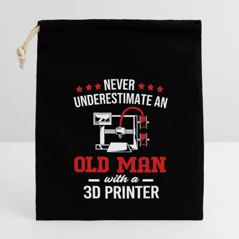 Impression 3D Impression Prototype Sac cadeau en coton avec cordon (14 x 20 cm)