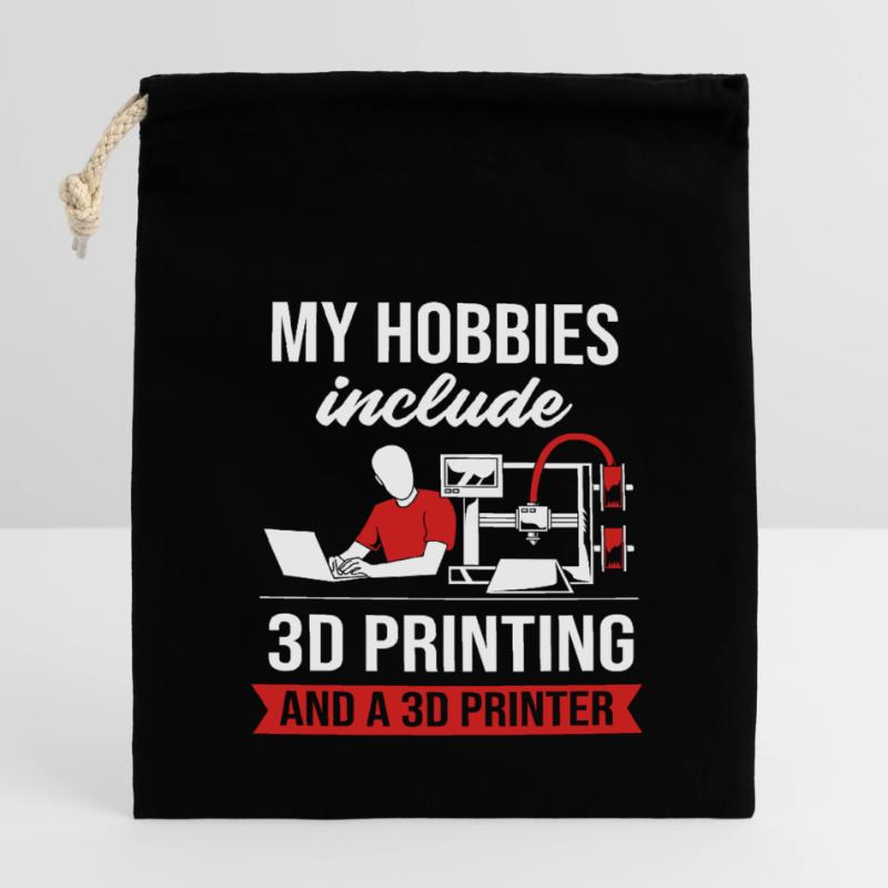 Impression 3D Impression Prototype Sac cadeau en coton avec cordon (14 x 20 cm)