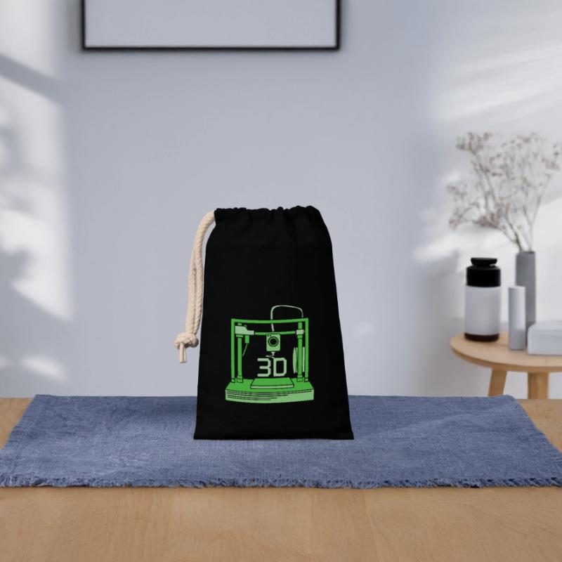 Impression 3D Impression Prototype Sac cadeau en coton avec cordon (14 x 20 cm)
