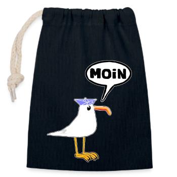 Moin Seagull Rubber Boots Boots Speech Bubble - Closable cotton gift bag (14x20cm) - navy - Front