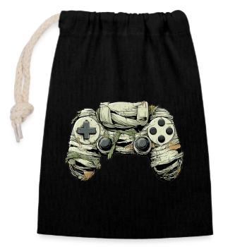 Halloween Zombie Game Controllers Mummy - Verschließbarer Geschenkbeutel aus Baumwolle (14x20cm) - Schwarz - Vorne