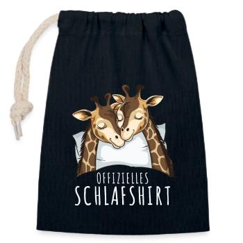 Giraffe Nightgown Official Giraffe Sleep Shirt - Closable cotton gift bag (14x20cm) - navy - Front