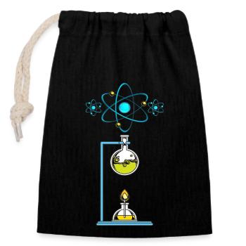 Physics Laboratory Science Teacher Physicist Nerd - Closable cotton gift bag (14x20cm) - black - Front