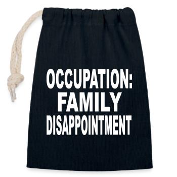 Occupation Family Disappointment funny quote - Verschließbarer Geschenkbeutel aus Baumwolle (14x20cm) - Navy - Vorne