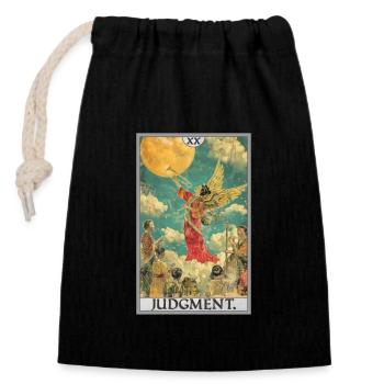 Tarotkarten Tarotkarte 20 Judgment Gericht - Verschließbarer Geschenkbeutel aus Baumwolle (14x20cm) - Schwarz - Vorne