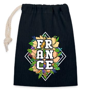 Frankreich - Verschließbarer Geschenkbeutel aus Baumwolle (14x20cm) - Navy - Vorne