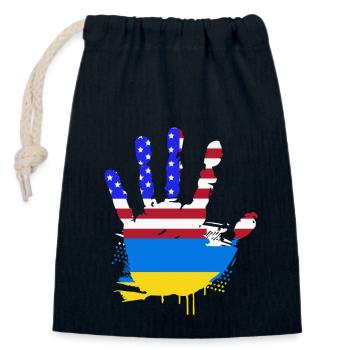 Ukraine - Verschließbarer Geschenkbeutel aus Baumwolle (14x20cm) - Navy - Vorne