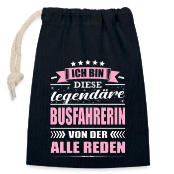 Ich Bin Diese Legendäre Busfahrerin Rente Bus - Verschließbarer Geschenkbeutel aus Baumwolle (14x20cm) - Navy - Vorne