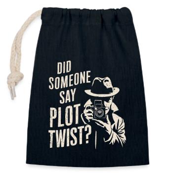 Murder Mystery Dinner Outfit Did Someone Say Plot - Verschließbarer Geschenkbeutel aus Baumwolle (14x20cm) - Navy - Vorne