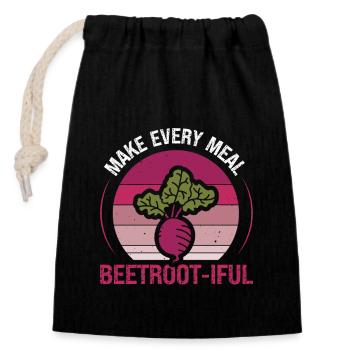 Beetroot Vegetable Turnips Gardener Beetroot Iful - Closable cotton gift bag (14x20cm) - black - Front